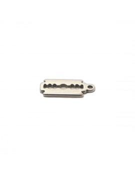 Lame de rasoir argent vieilli 7x16 mm