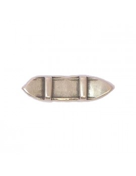 Passant plume argent vieilli pour cordon 10 mm