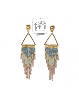 Boucles d'oreilles triangles dorés et délicas