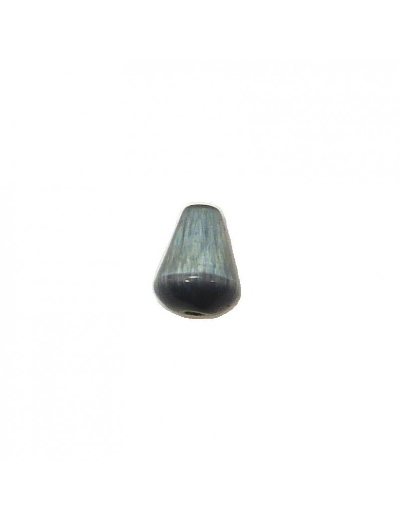 Goutte oeil de chat gris 6x8 mm