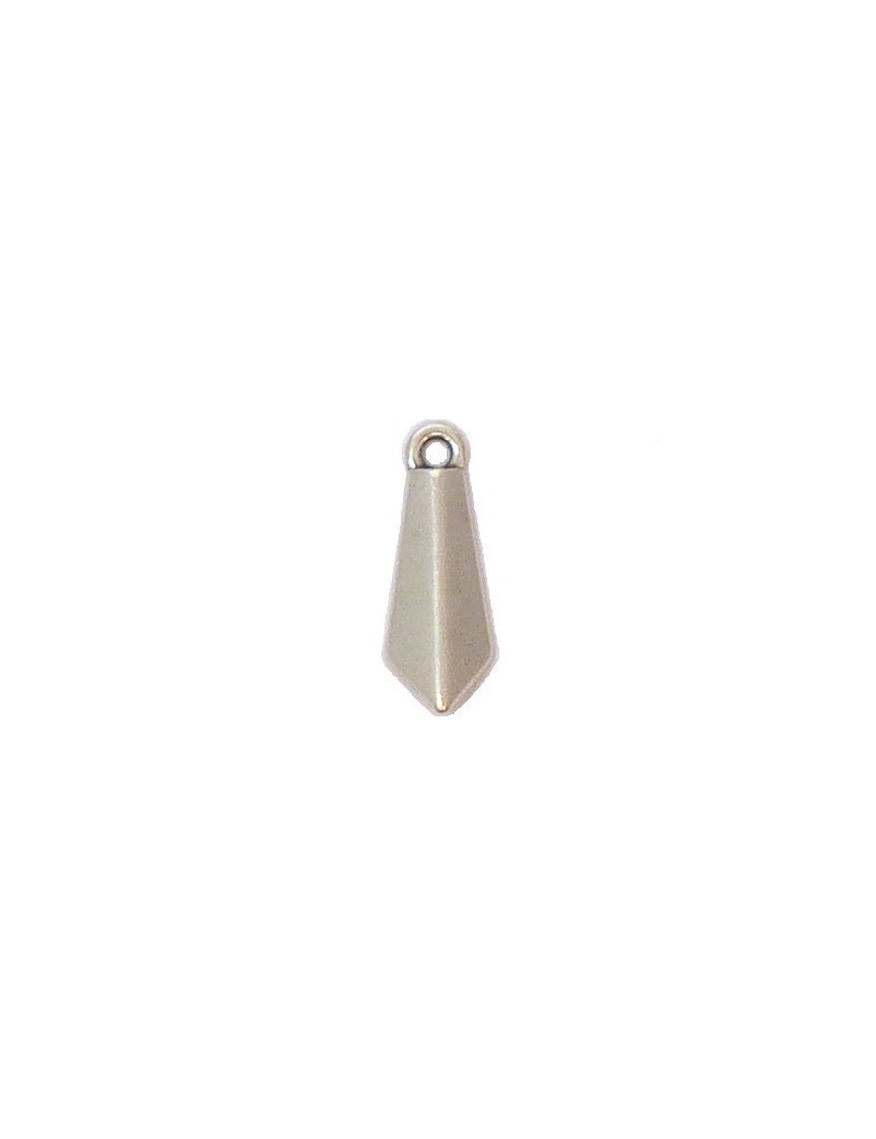 Pendentif cravate argent vieilli 9x23 mm