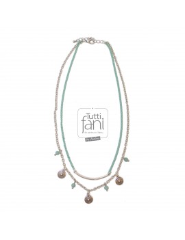 Collier double rang vert d'eau