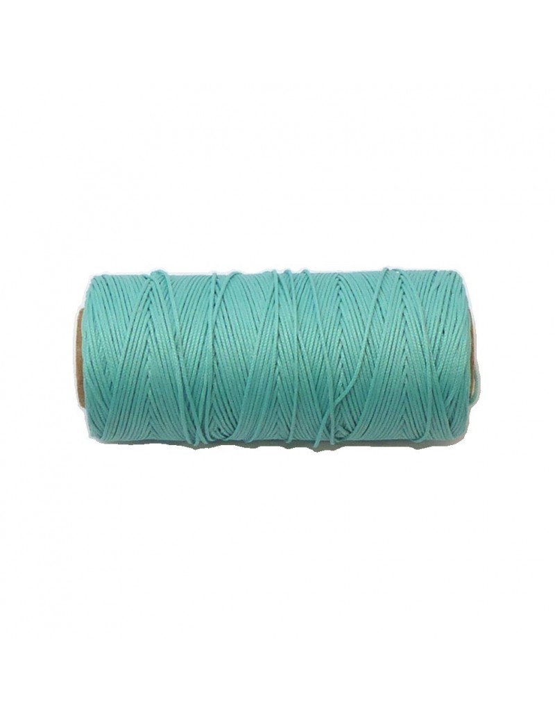 Cordon polyester 0,5 mm vert d'eau - 50 cm