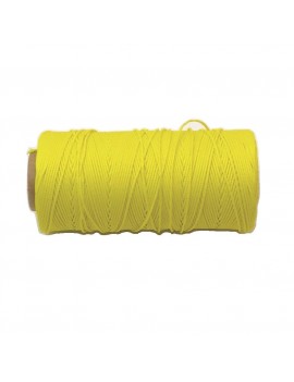 Cordon polyester 0,5 mm jaune - 50 cm
