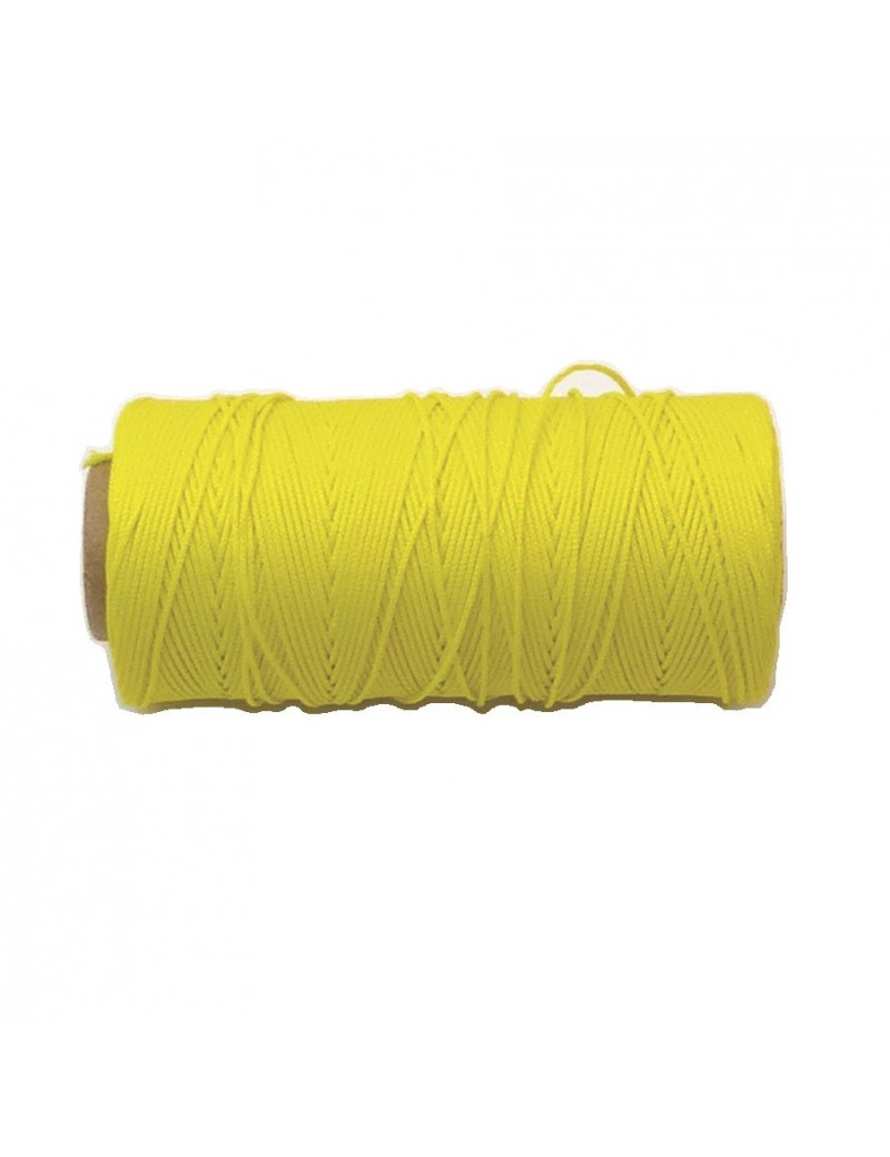 Cordon polyester 0,5 mm jaune - 50 cm