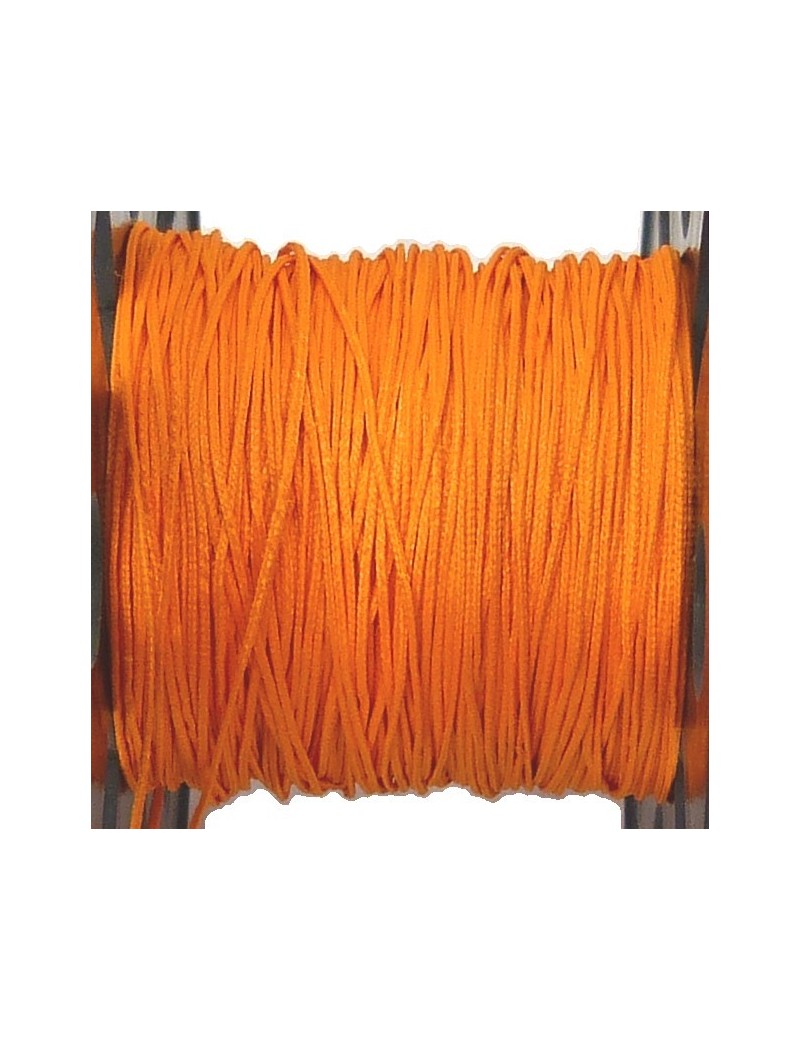 Cordon polyester 0,5 mm orange - 50 cm