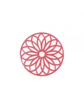 Estampe rosace rouge 24 mm
