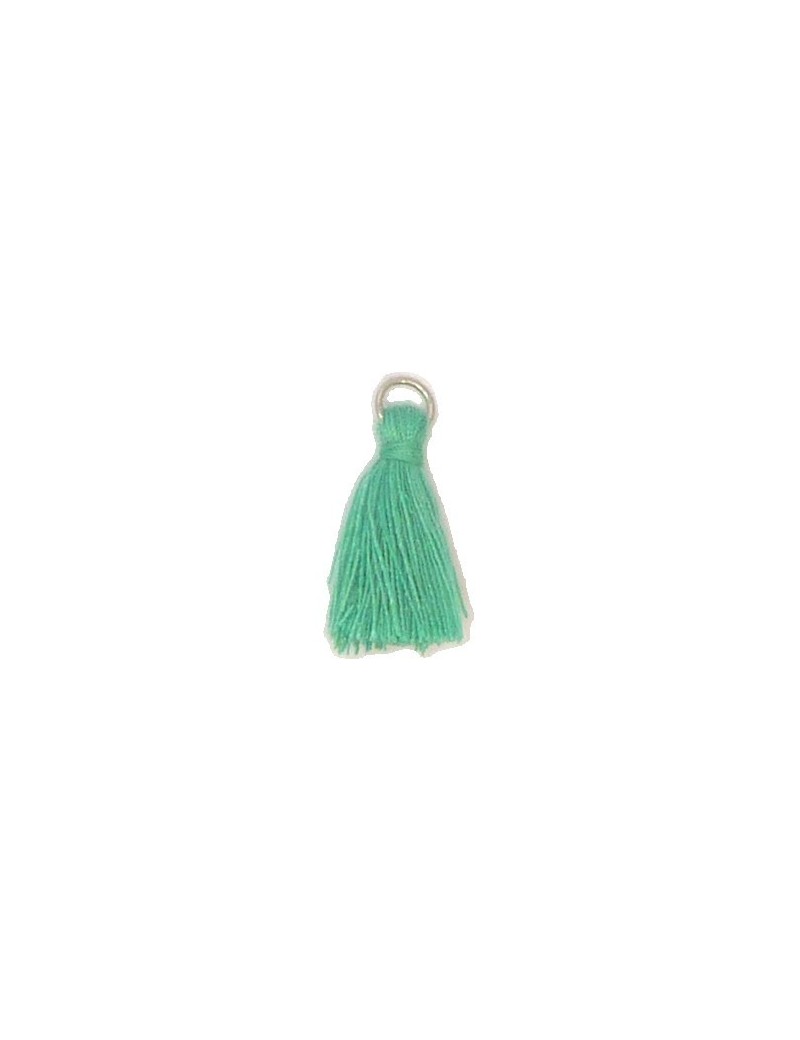 Pompon coton vert d'eau 30 mm