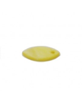 Larme en nacre jaune 9x18 mm