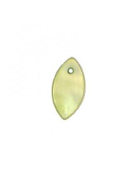 Larme en nacre verte 9x18 mm