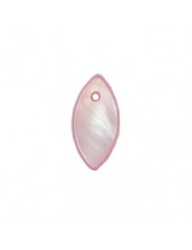 Larme en nacre rose 9x18 mm