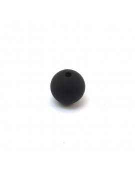 Perle polaris mat 12 mm noir