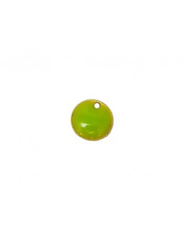Sequin émaillé vert pomme 8 mm