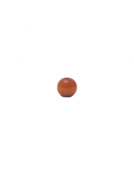 Perle en bois teinté et vernis orange 6 mm