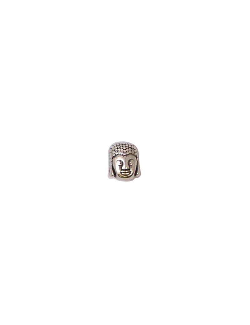 Perle Bouddha argent vieilli 8x10 mm