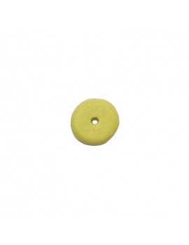 Rondelle céramique 8 mm jaune mat