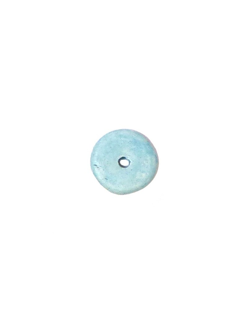 Rondelle céramique 8 mm bleu ciel mat