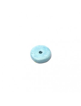 Rondelle céramique 8 mm bleu ciel mat