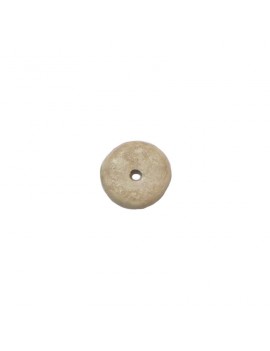 Rondelle céramique 8 mm beige foncé mat