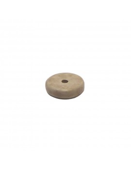 Rondelle céramique 8 mm beige foncé mat