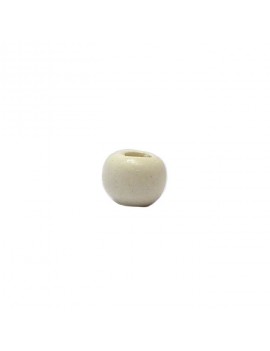 Perle céramique 8 mm blanc mat