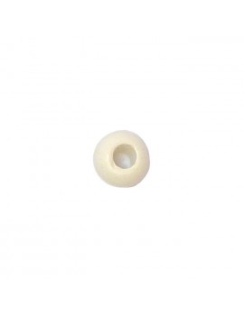 Perle céramique 8 mm blanc mat