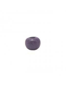 Perle céramique 8 mm violet foncé mat