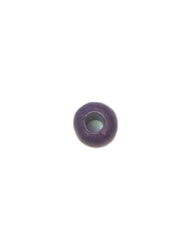 Perle céramique 8 mm violet foncé mat