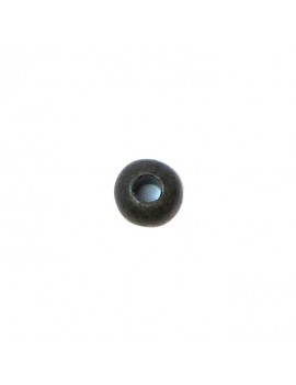 Perle céramique 8 mm gris foncé mat