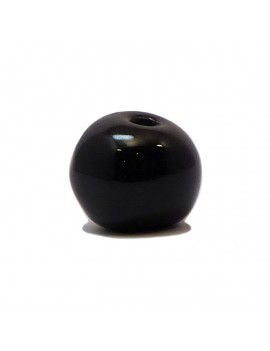 Perle céramique émaillée 22 mm noir