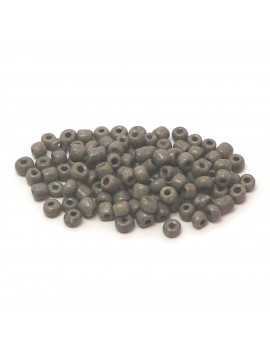 Rocailles 6/0 - 4 mm gris mat - 15grs