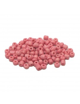 Rocailles 6/0 - 4 mm rose mat - 15grs