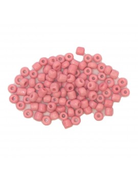 Rocailles 6/0 - 4 mm rose mat - 15grs