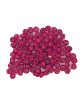 Rocailles 6/0 - 4 mm fuschia mat - 15grs