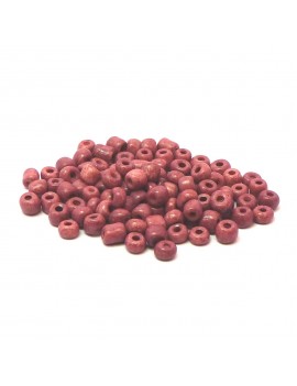 Rocailles 6/0 - 4 mm vieux rose mat - 15grs