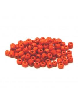 Rocailles 6/0 - 4 mm orange mat - 15grs