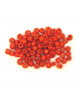Rocailles 6/0 - 4 mm orange mat - 15grs