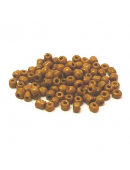 Rocailles 6/0 - 4 mm camel mat - 15grs