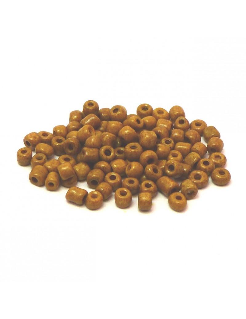 Rocailles 6/0 - 4 mm camel mat - 15grs