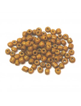 Rocailles 6/0 - 4 mm camel mat - 15grs