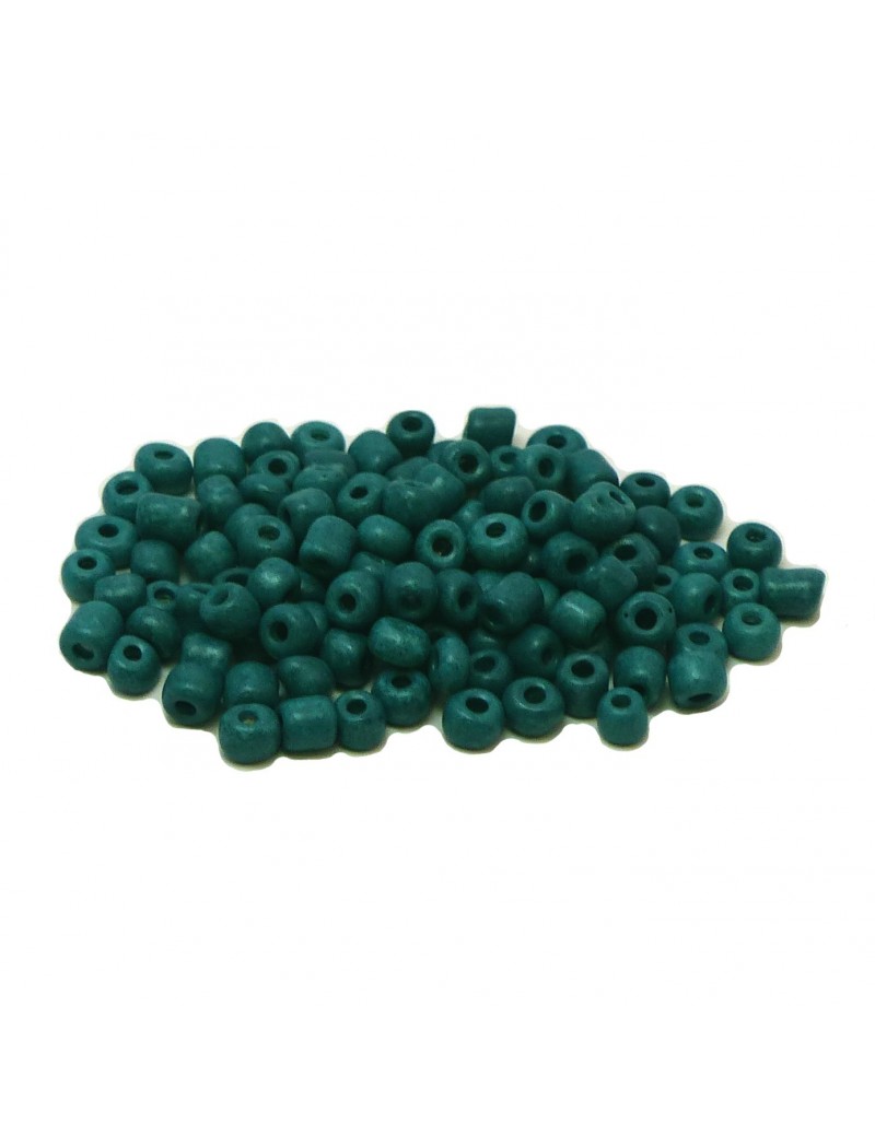 Rocailles 6/0 - 4 mm turquoise mat - 15grs