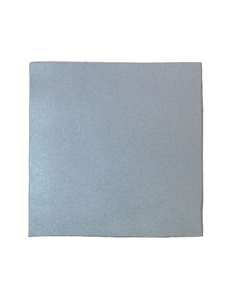 Carré cuir 8x8 cm bleu poudré nacré