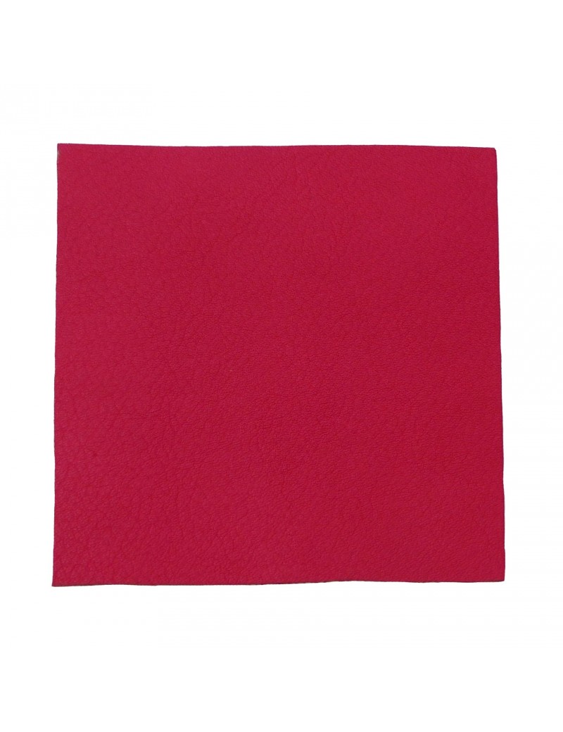 Carré cuir 8x8 cm fuchsia