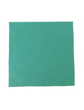Carré cuir 8x8 cm bleu turquoise