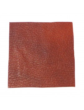 Carré cuir 8x8 cm marron chocolat