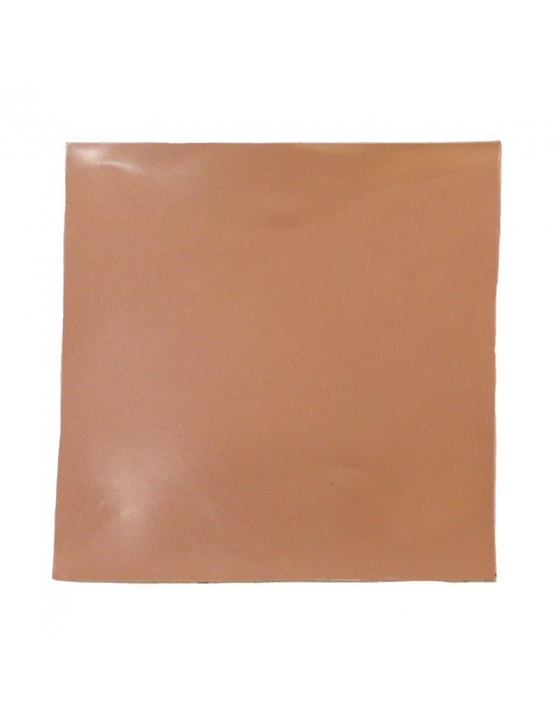 Carré cuir 8x8 cm rose-taupe effet vinyle