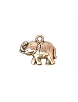 Elephant argent vieilli 14x18 mm